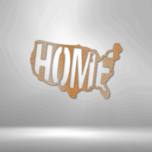 USA Home Steel Sign Laser Cut Powder Coated Home & Office Metal Wall Decor Multi